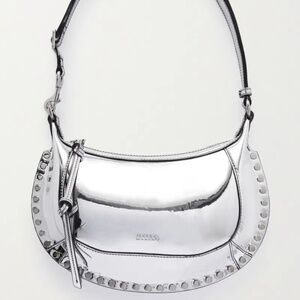 Isabel Marant Silver Oskan Moon Bag